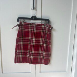 Vintage Red plaid skirt